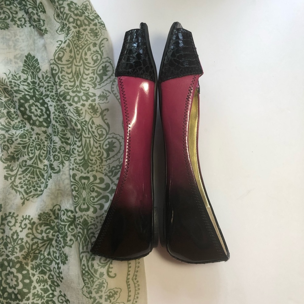 Sam Edelman Ebony Slip on Flats Peep Toe Ombré - Picture 5 of 8